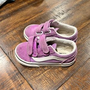 Purple velcro vans size 7
